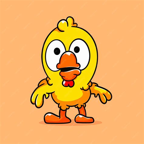 Premium Vector | Shocked chicken cartoon