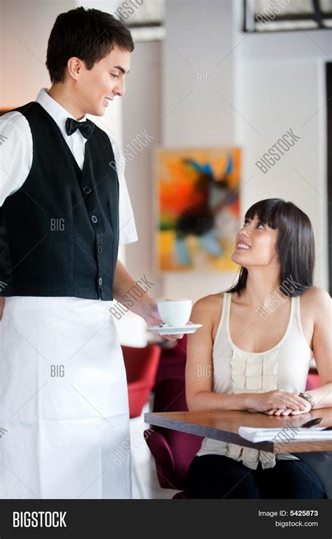 Waiter Serving Coffee Image And Photo Free Trial Bigstock