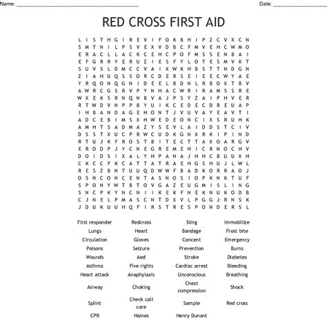 Free Printable First Aid Worksheets Printable Word Searches