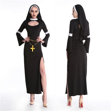Black Nun Costume Religious Hens Party Fantasia Cosplay Fancy Dress In Sexy Costumes From
