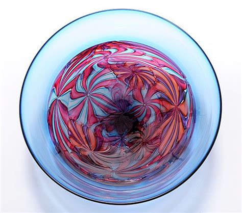 Bob Crooks Glass Flower Bowl Pre Raphaelite Cubism Blown Glass Impressionism Glory