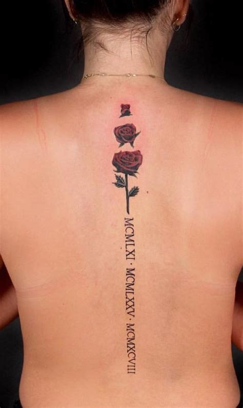 Spine Rose Tattoo © Tattoo Artist Eric Bovay 💟🌹💟🌹💟🌹💟🌹💟 Black Rose
