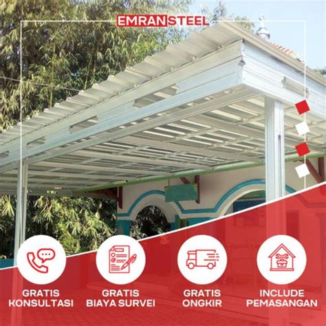 Pusat pelayanan jasa konstruksi pemasangan rangka atap baja ringan di wilayah jakarta, bogor, bekasi, depok, tangerang, dan sekitarnya KANOPI BAJA RINGAN MINIMALIS ATAP SPANDEK GALVALUM ...