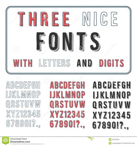 Hand Drawn Font Set Handwriting Alphabet Abc With Digits Stock Vector