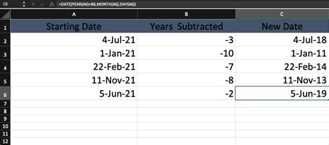How To Subtract Dates In Excel