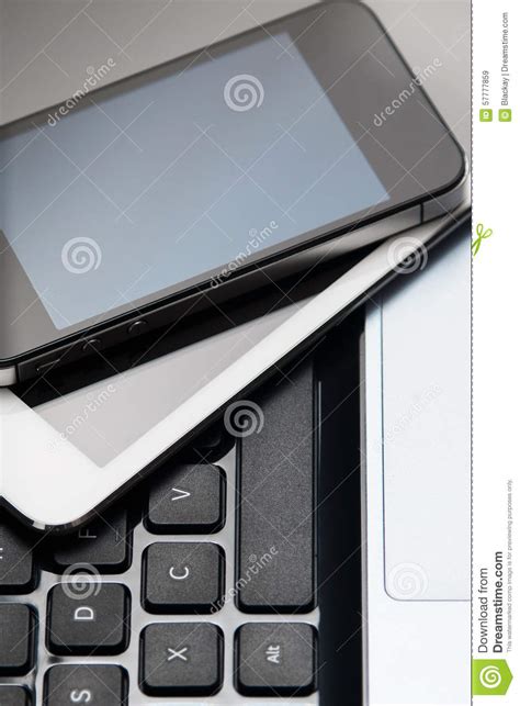 Smartphone Tablet And Laptop Stock Image Image Of Cell Display