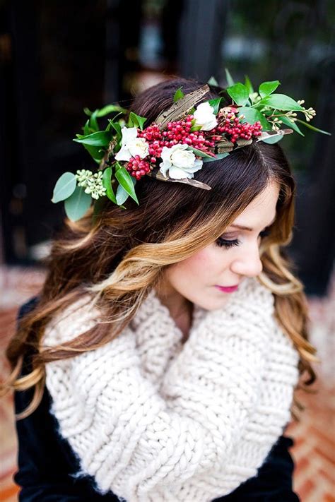 11 Beautiful Winter Flower Crowns For Your Wedding Brit Co