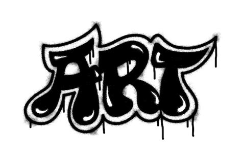 Premium Vector Graffiti Art Word Sprayed In Black On White