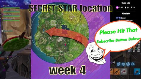 Fortnite Secret Star Location Youtube