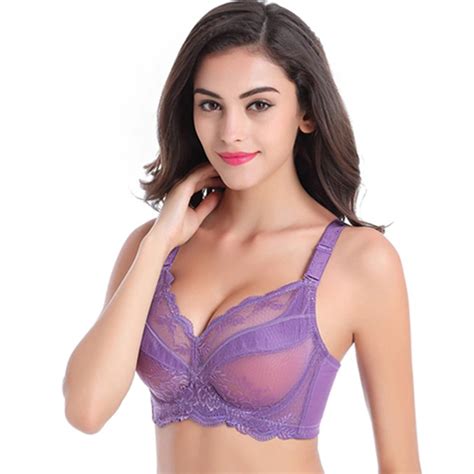 Full Coverage Jacquard Non Padded Lace Sheer Underwire Bra Power Day Sale