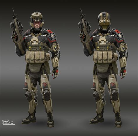 Artstation Exo Suits Nicholas Stohlman Sci Fi Armor Armor Concept