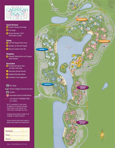 Caribbean Beach Resort Map