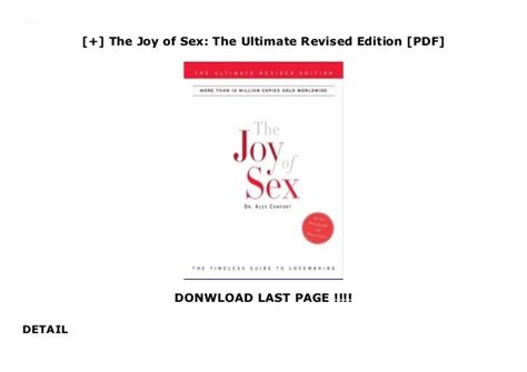 The Joy Of Sex The Ultimate Revised Edition Pdf