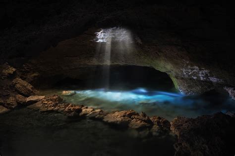 The Blue Water Cave Award Winning Photograph Shot With An Olympus E