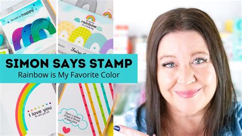 Simon Says Stamp Card Kit Of The Month 6 Rainbow Cards Youtube