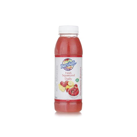 Barakat Fresh Strawberry And Banana Juice 330ml Spinneys Uae