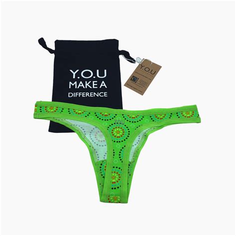Womens Organic Cotton Matching Bralette And Thong Set Green Mara De You Underwear