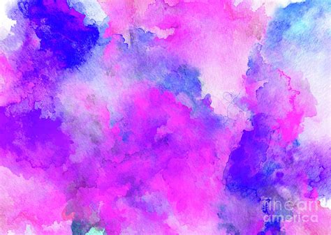 Ink Style Of Purple Watercolour Texture Painting By Liffy En