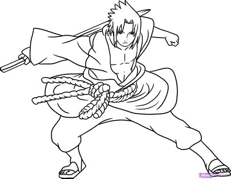 Naruto Shippuden Desenho Para Colorir Sasuke