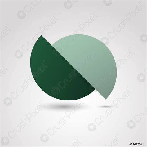 Green Circle Material Design Template Stock Vector Crushpixel