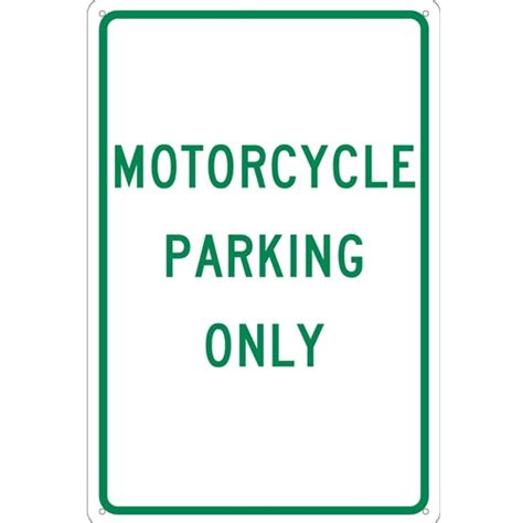 Motorcycle Parking Only Sign Tm53g