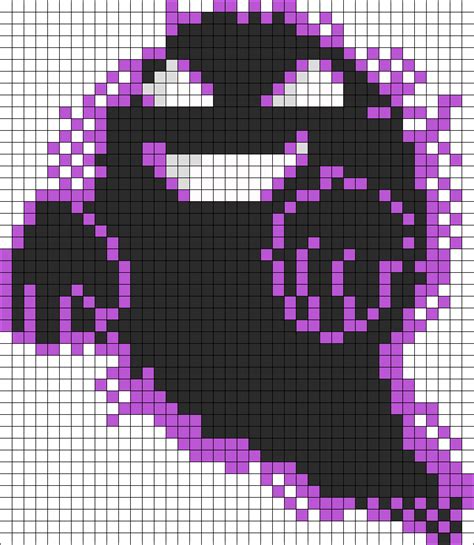 Ghost Missingno Sprite Kandi Pattern Pixel Art Grid Anime Pixel Art