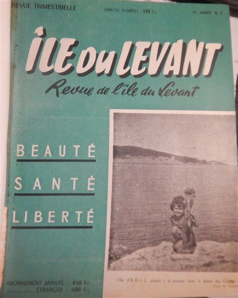 Dans La Revue Ile Du Levant De 1954 île Du Levant