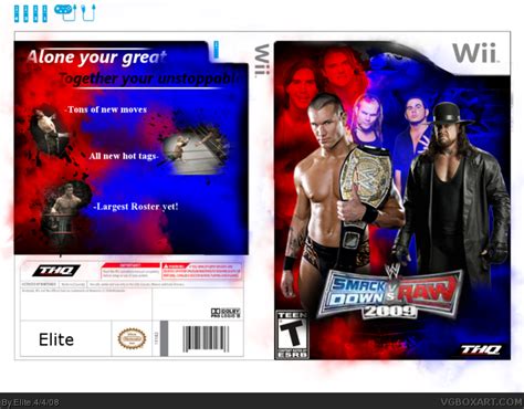 Wwe Smackdown Vs Raw 2009 Wii Box Art Cover By Elite