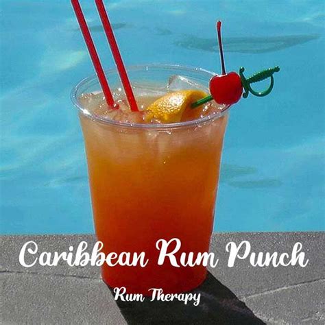 Caribbean Rum Punch Rum Therapy Recipe Rum Recipes Caribbean Rum Punch Recipe Rum Drinks