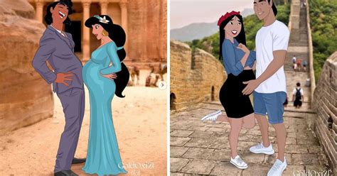 Artist Re Envisions Disney Princesses As Modern Day Mamas