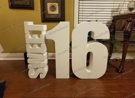 Set Sweet 16 Giant Numbers 30 Inch Large Free Standing Letters Etsy