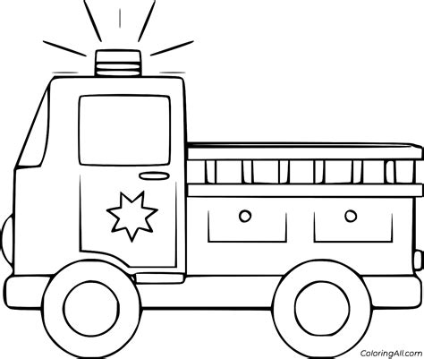 tiny fire truck coloring page coloringall