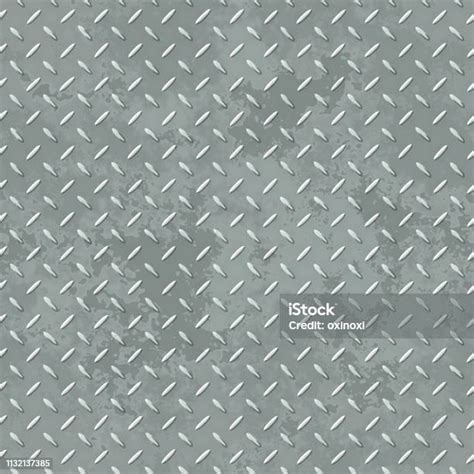 Diamond Plate Texture Seamless Pattern Stock Illustration Download