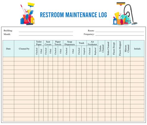 10 Best Restroom Cleaning Schedule Printable