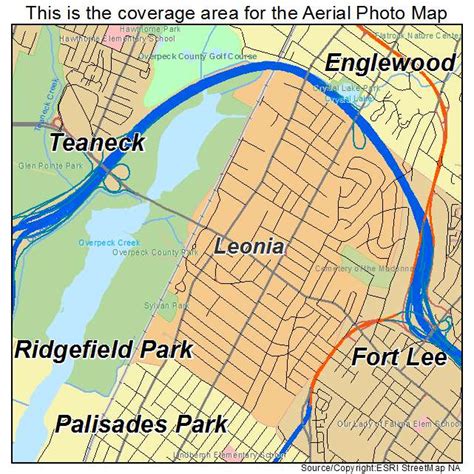 Aerial Photography Map Of Leonia Nj New Jersey