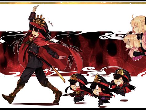 Okita Souji Okita Souji Oda Nobunaga Oda Nobunaga And Mini Nobu Fate And More Drawn By