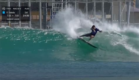 All Of Filipe Toledos Excellent Waves From The Surf Ranch Pro