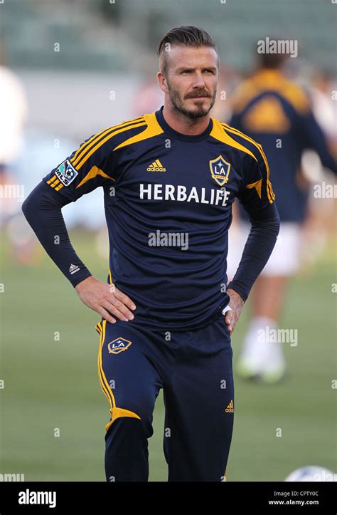 David Beckham Playing With The La Galaxy Stock Photo Alamy
