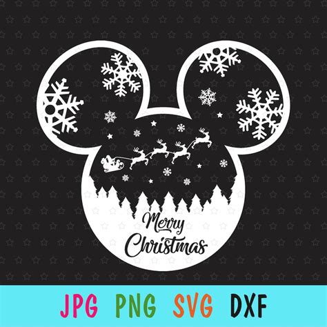 Mickey Merry Christmas SVG for cricut Disney Christmas | Etsy