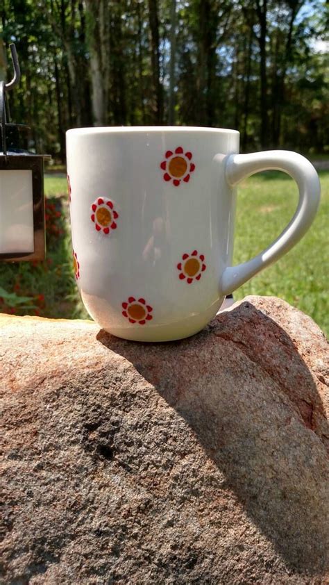 Flower Coffee Mug Red Flower Coffee Cup Drinkware Home And Living Flower Coffee Cup Ceramic