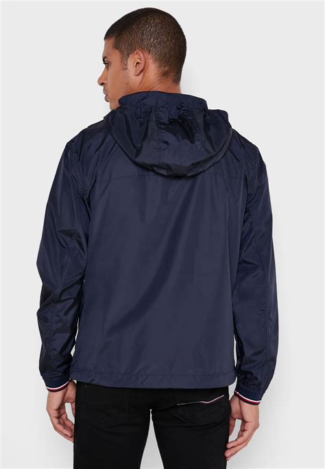 Buy Tommy Hilfiger Navy Windbreaker Jacket For Men In Mena Worldwide
