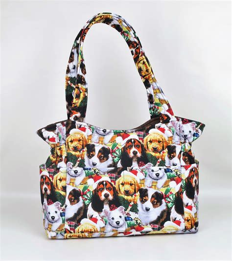 Puppy Shoulder Bag Purse Quilted Handbag Dog Purse Animal Etsy