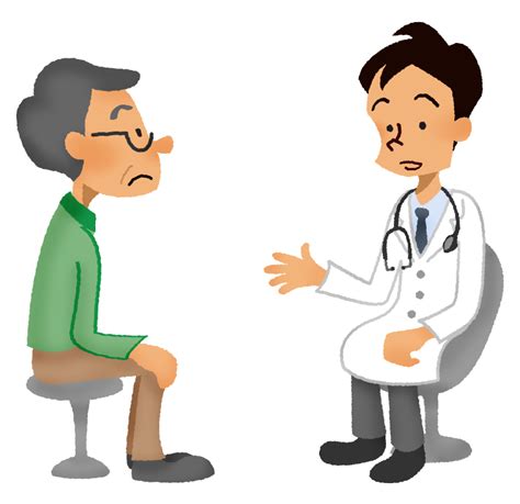 Senior Man Receiving A Medical Consultation With Doctor Free Clipart