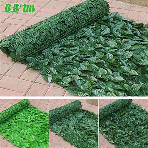 Artificial Faux Leaf Fence Hedge Screen Panels Garden Home Outdoor