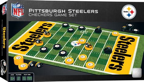 Masterpieces Officially Licensed Nfl Pittsburgh Steelers Checkers Board