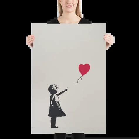 Art Of Banksy Street Graffiti For Wall Decor Girl With Balloon Poster