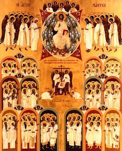Icon Of All Saints All Saints All Saints Day Orthodox Icons