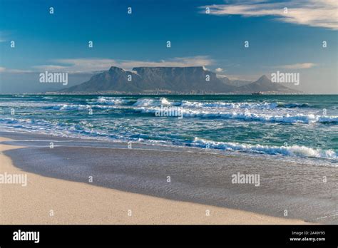 Bloubergstrand Beach With Table Mountain In The Background Cape Town