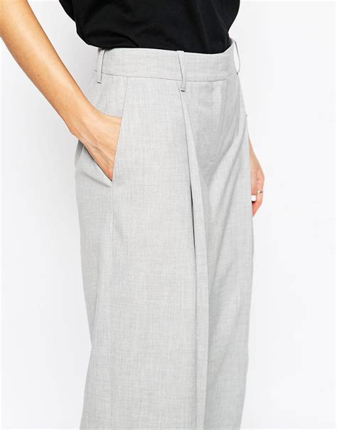 Image 3 Of Asos White Extra Wide Leg Trousers