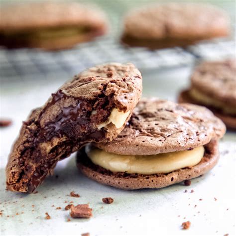 Tcho Brownie Cookies With Salted Caramel Crème Tcho Chocolate